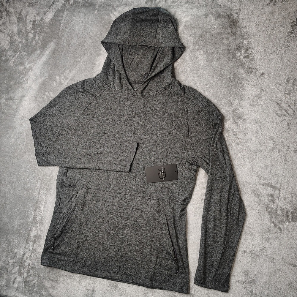 7Diamonds Core Performance Hoodie Mens Medium Charcoal Heathered Stretch Pockets